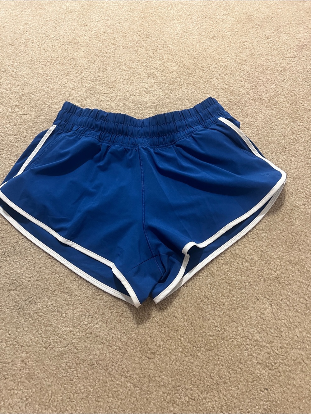aerie Royal Blue Athletic Shorts with White Trim